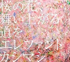 桜の花、舞い上がる道を